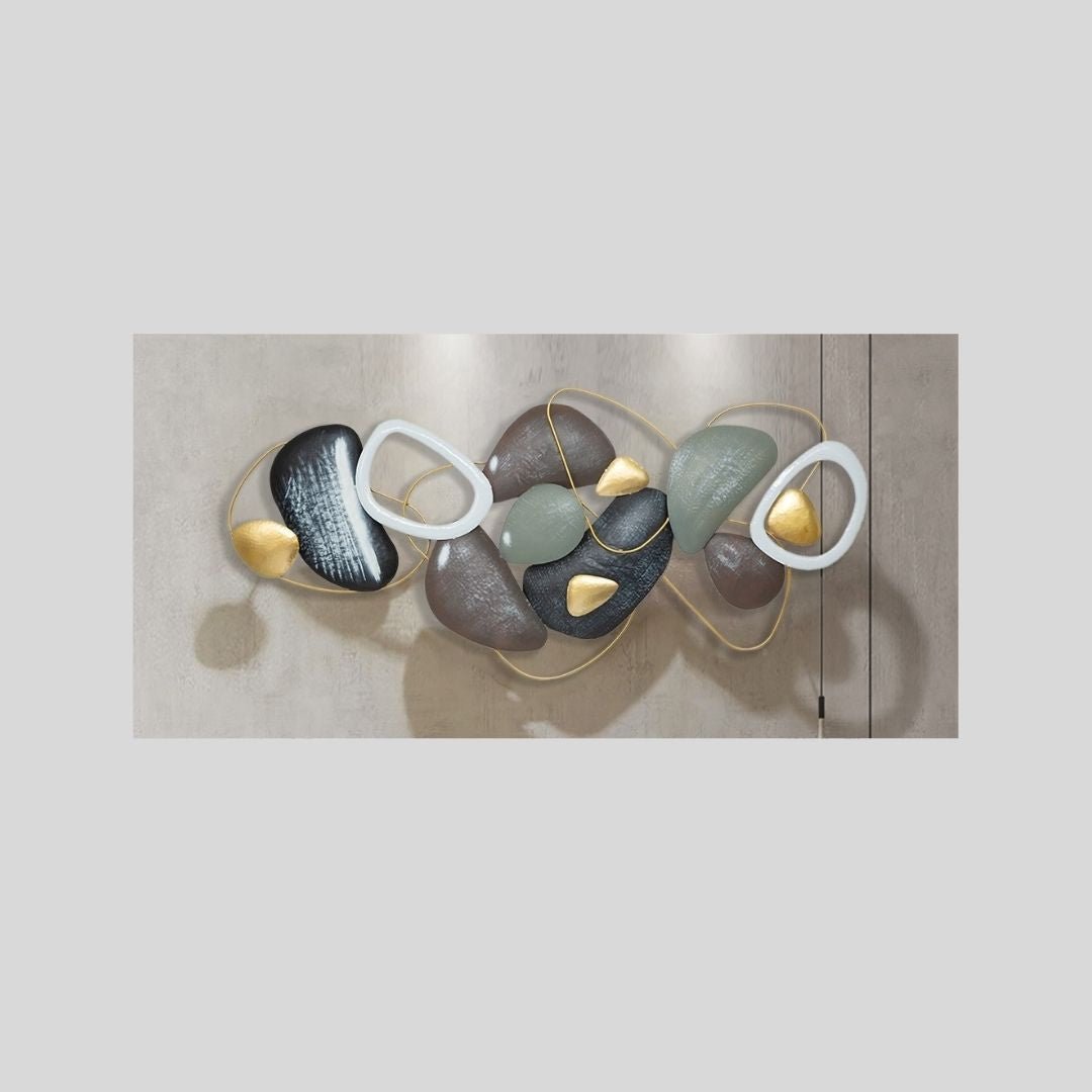 Bumper Sale Multicolor Pile of Stones Metal wall Art (48 x 24 Inches)