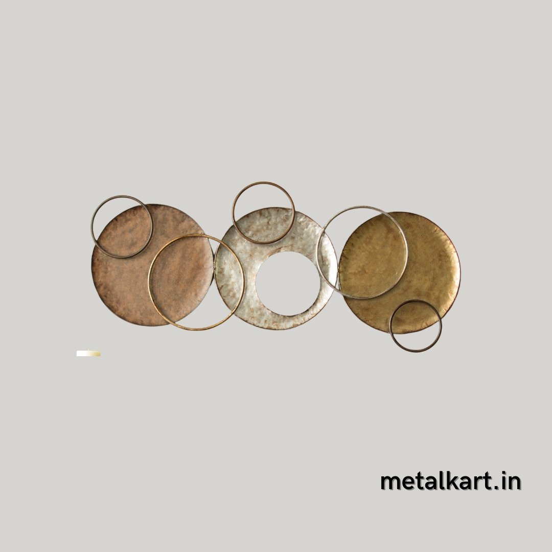 Bumper Sale Multiple circle antique look wall hanging art (47 x 20 Inches)