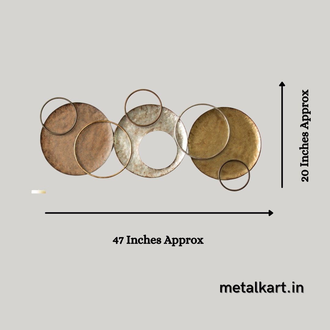Bumper Sale Multiple circle antique look wall hanging art (47 x 20 Inches)