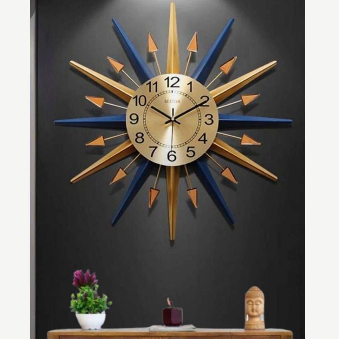 Bumper Sale Sun Ray Wall Clock (24 Inches Dia) - Punam Metalcrafts