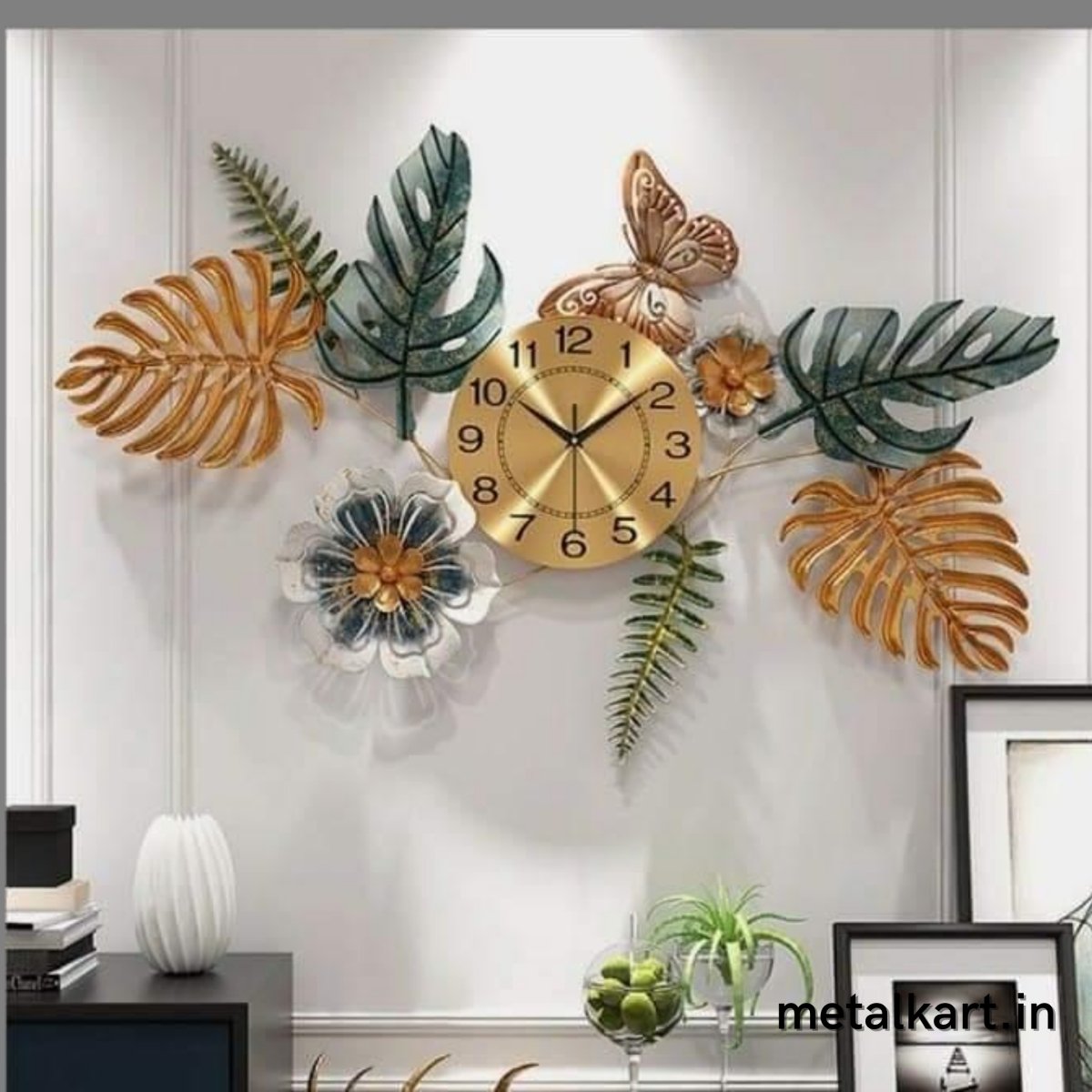 Butterfly Garden centre designer Wall watch (42 x 30 Inches)