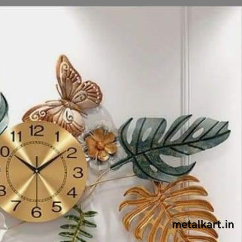 Butterfly Garden centre designer Wall watch (42 x 30 Inches)