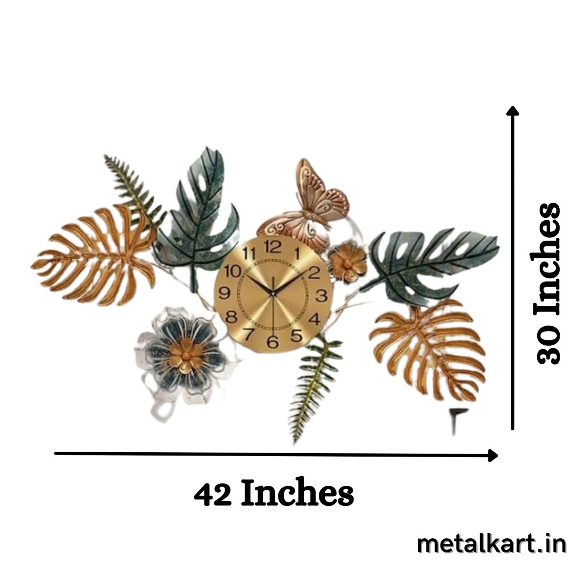 Butterfly Garden centre designer Wall watch (42 x 30 Inches)