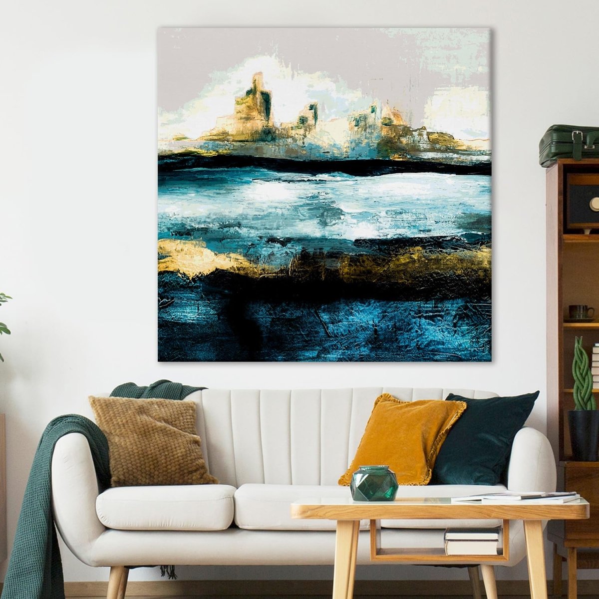 Canyon Vista Canvas Wall Painting (36 x 36 Inches)