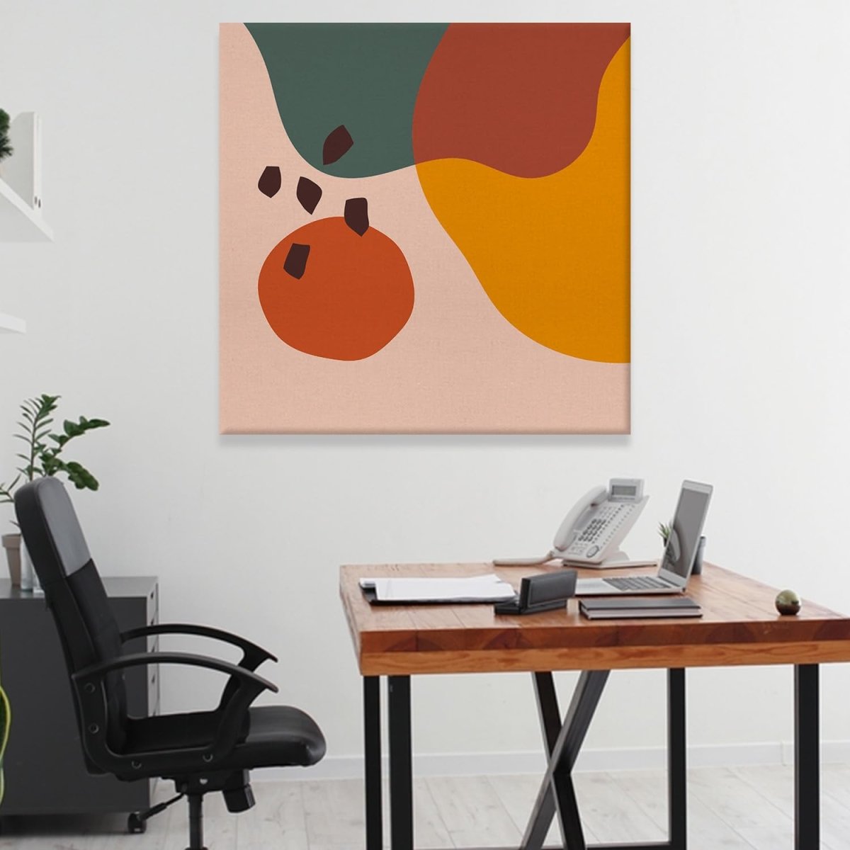Cascading Echoes Canvas Wall Painting (36 x 36 Inches)