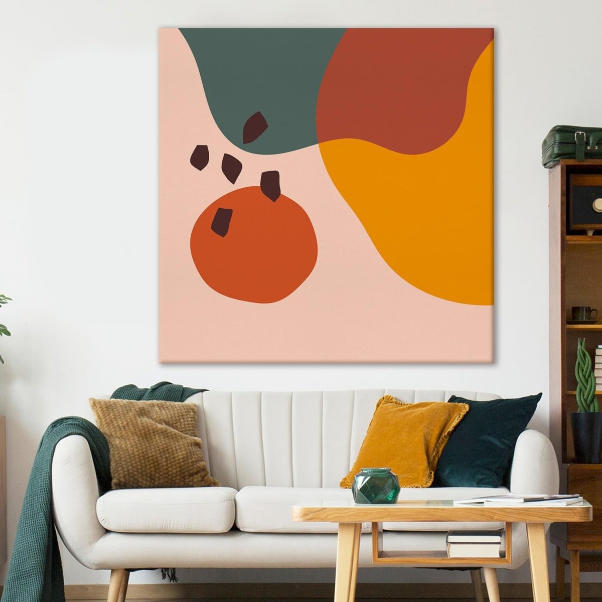 Cascading Echoes Canvas Wall Painting (36 x 36 Inches)