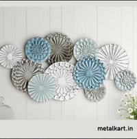 Thumbnail for Chromatic Circles Metallic Wall Decor with Cool and Warm Tones (48 x 24 Inches)