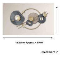 Thumbnail for Circular Harmony Metallic Wall Hanging with Hollow Circular Plates (48 x 24 Inches)