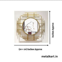 Thumbnail for Circular mirror in Metallic Tribar Frame (24 Inches)