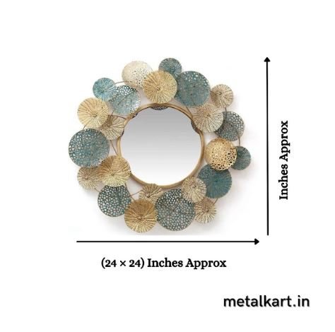 Circular Mirror in Metallic Web Plates (24 Inch Dia)