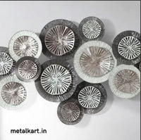 Thumbnail for Circular Orbit 15 Circular Plates Metallic Wall Accent (48 x 24 Inches)
