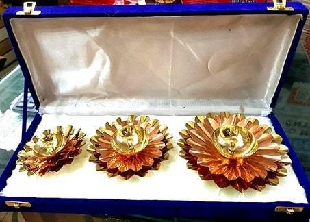 Copper Brass petal plate Diya