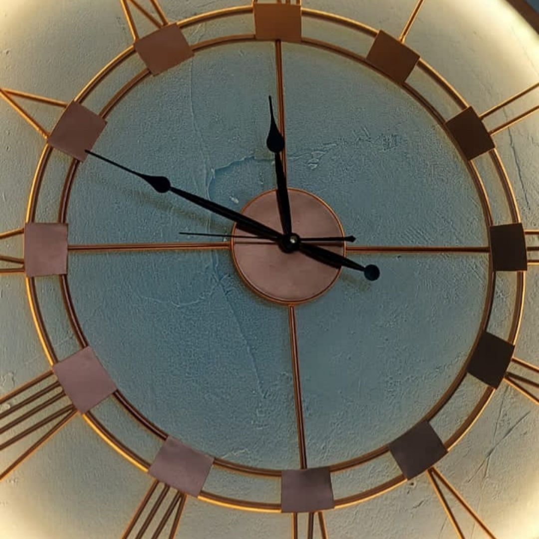 Copper Clock with LED (24 Inches)