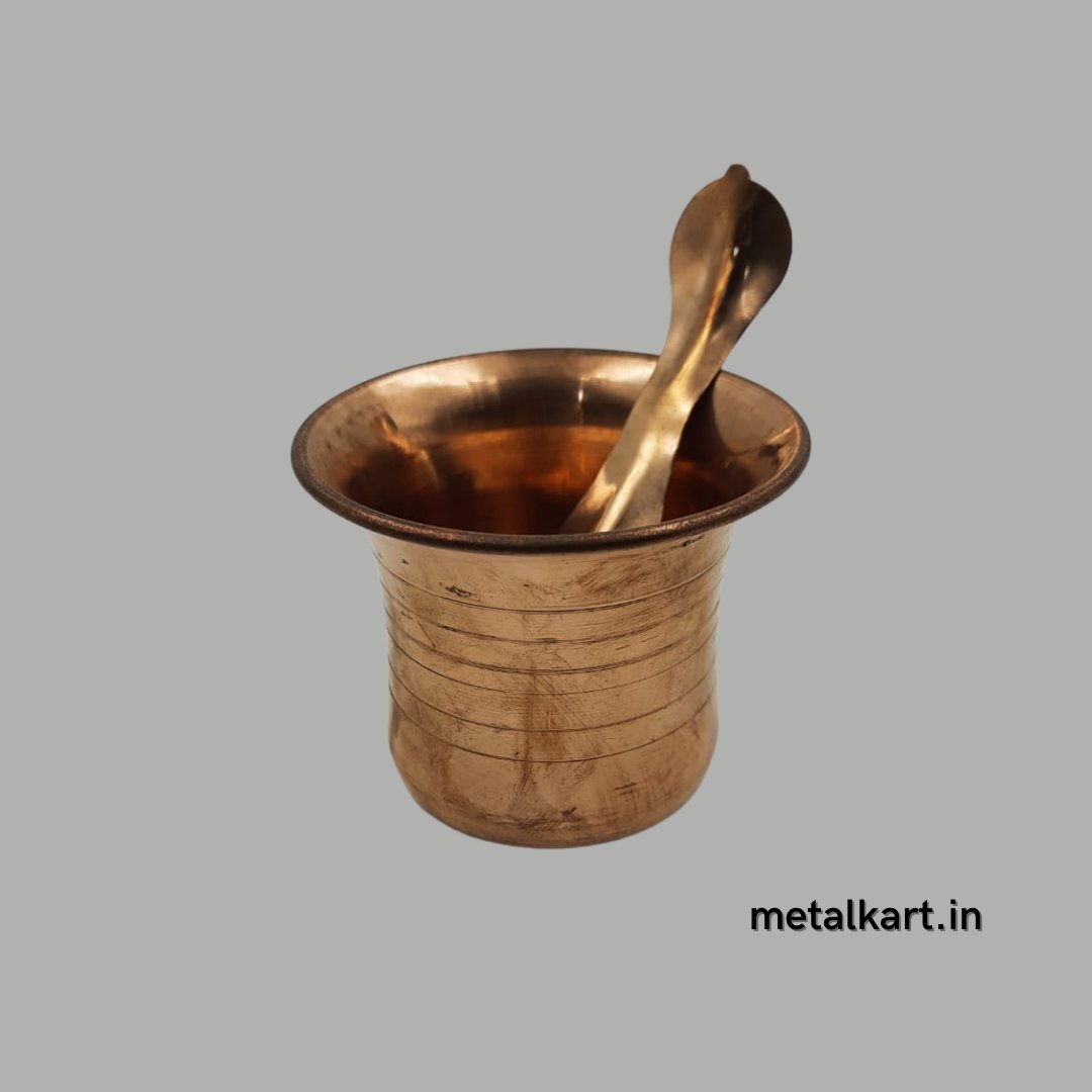 Copper Panchpatra with Achamani