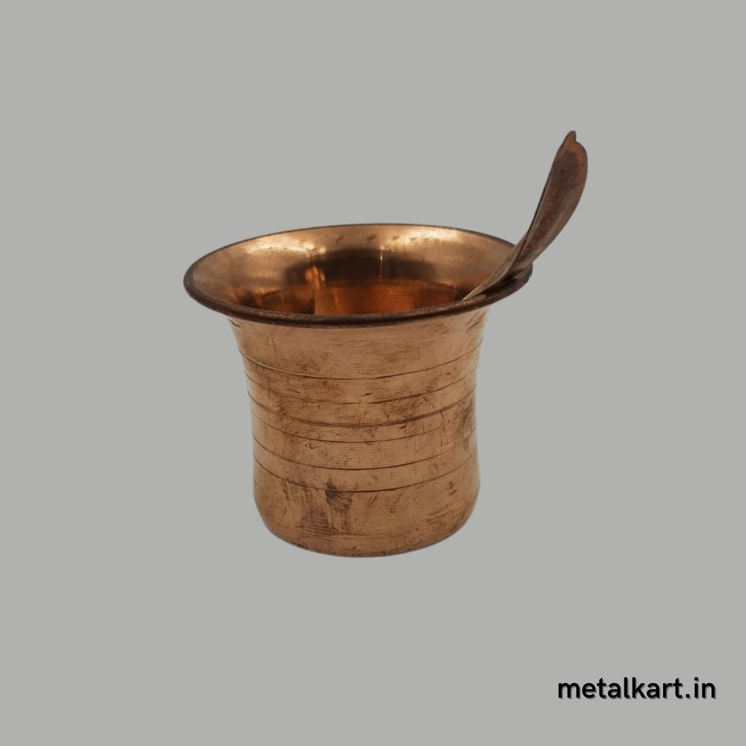 Copper Panchpatra with Achamani