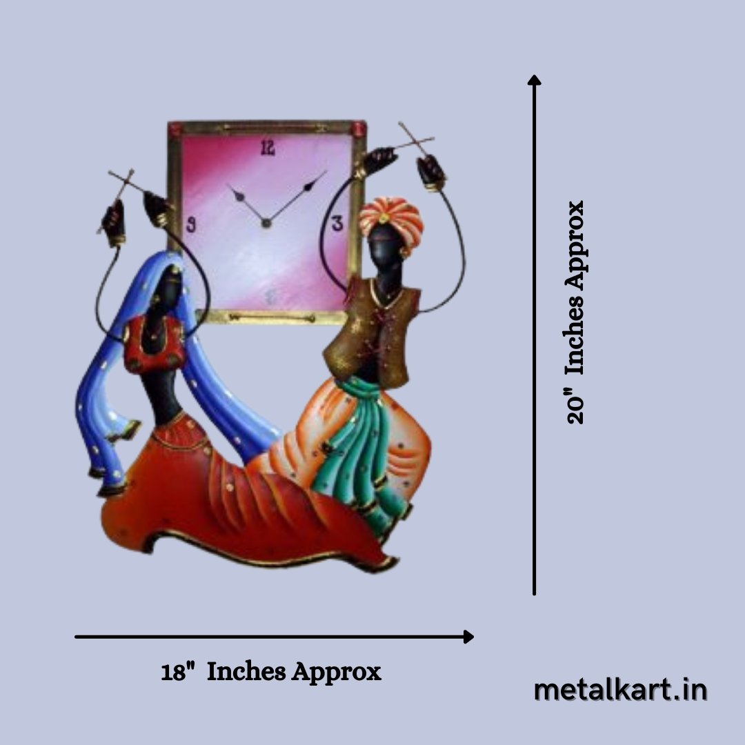 Dandiya Raas Wall clock (20 x 18 Inches)
