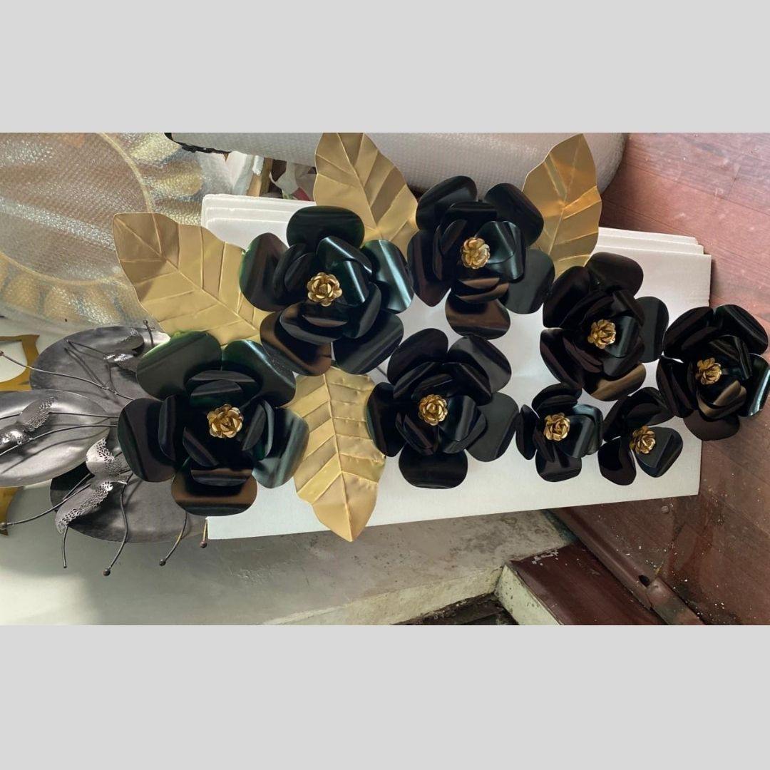 Dark Green Rose Wall Art (45 x 26 Inches)