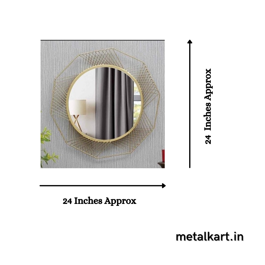 Decagonal Circlurar Mirror (24 Inches)