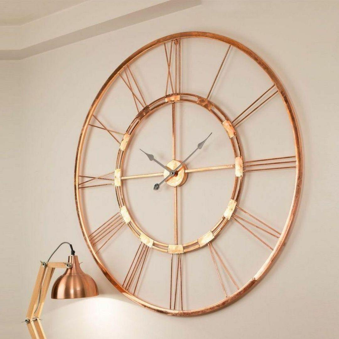 Designer metallic Copper Ring Wall Clock (Dia 24 Inches)