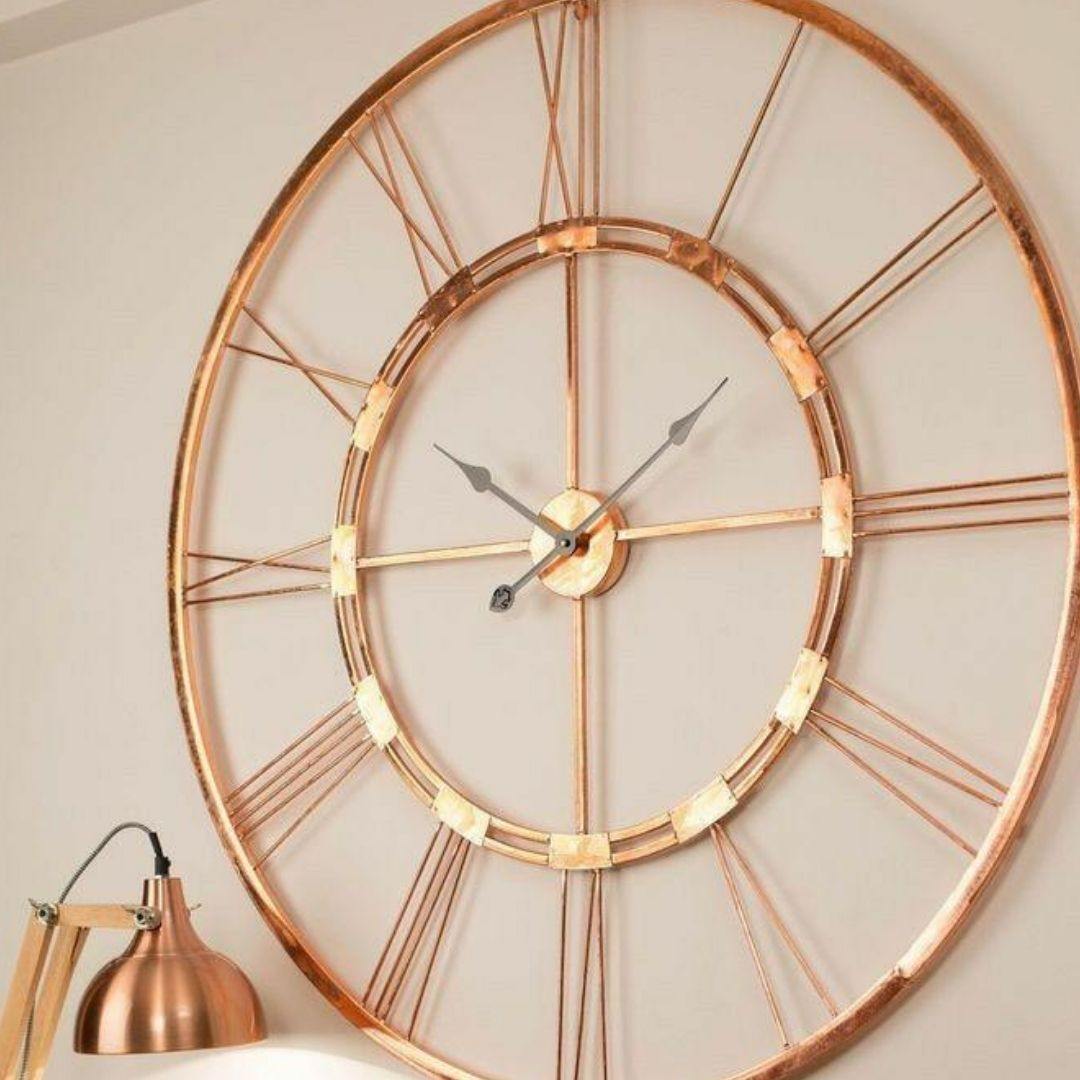 Designer metallic Copper Ring Wall Clock (Dia 24 Inches)