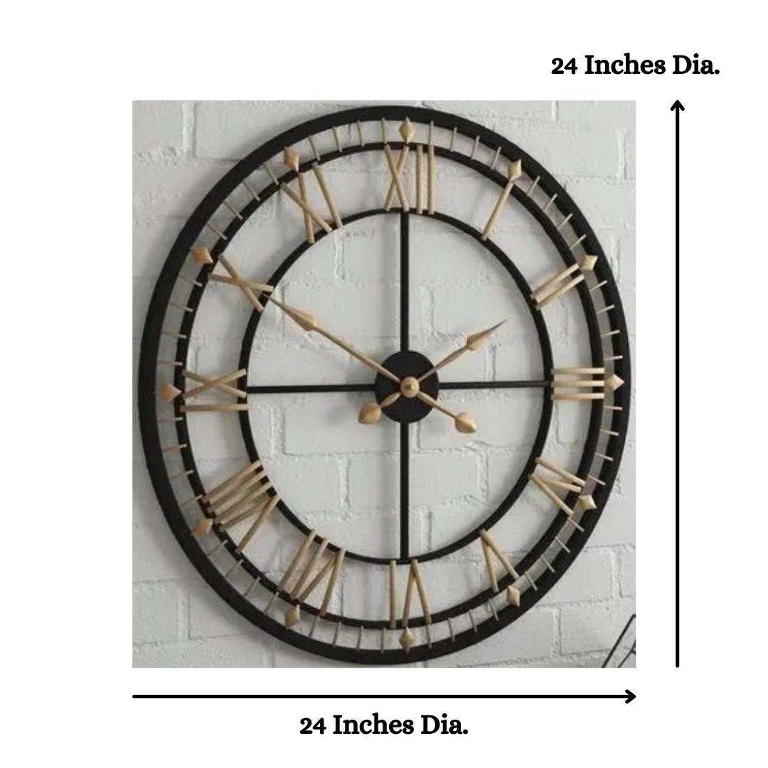 Designer metallic Modern Roman Clock (Dia 24 Inches)