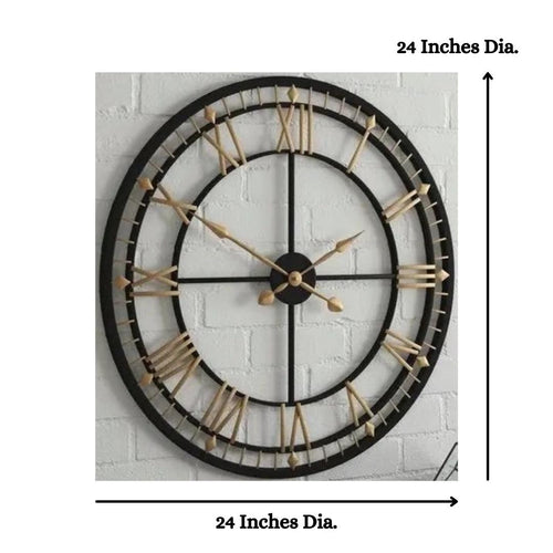 Designer metallic Modern Roman Clock (Dia 24 Inches)