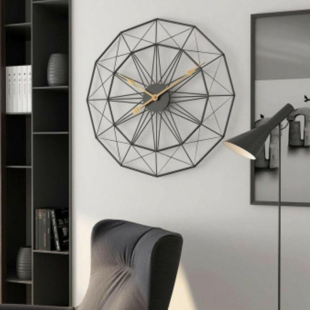 Designer Metallic Star Clock ( Dia 24 inches)