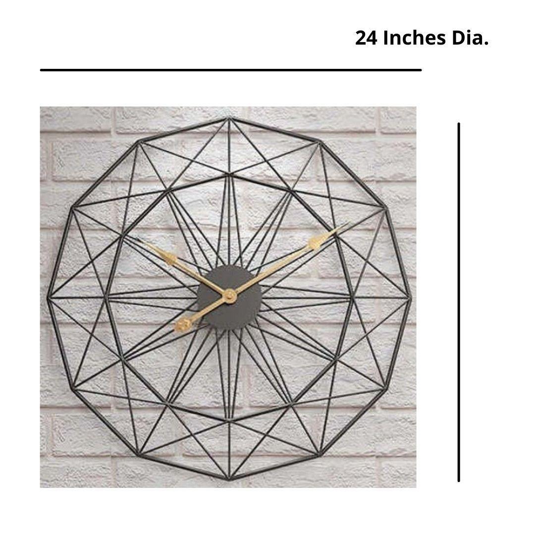 Designer Metallic Star Clock ( Dia 24 inches)
