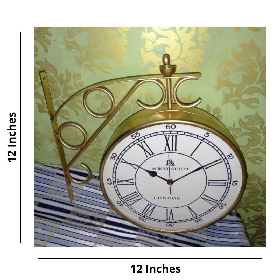 Designer metallic Victoria London Wall Clock (Dia 12 Inches)