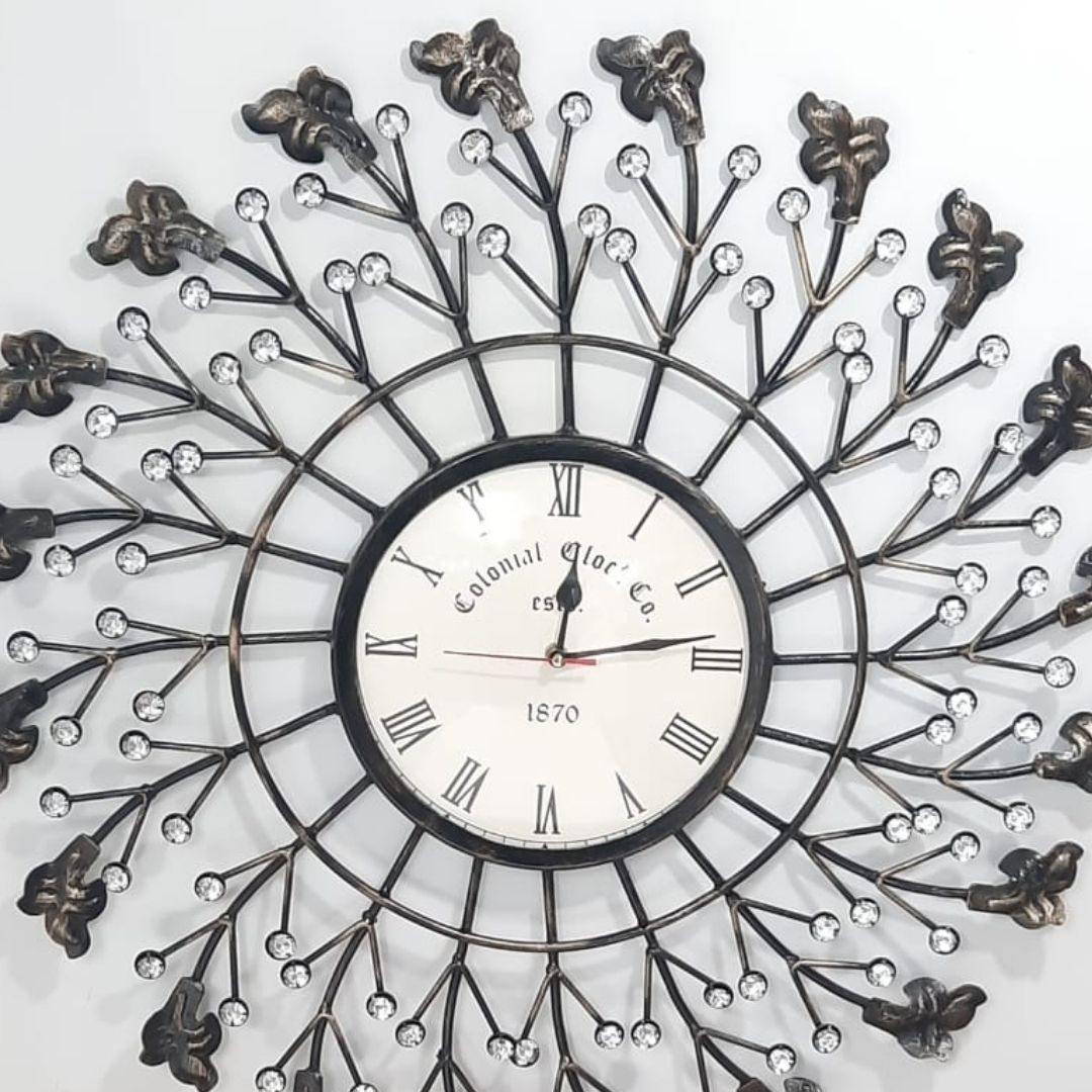 Designer metallic Wall clock with Roman Dial (24 Inches)