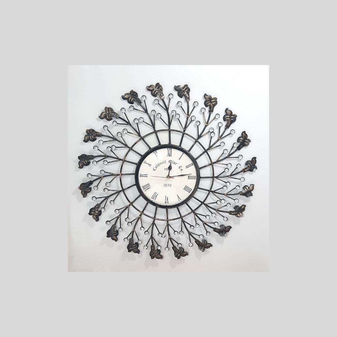 Designer metallic Wall clock with Roman Dial (24 Inches)