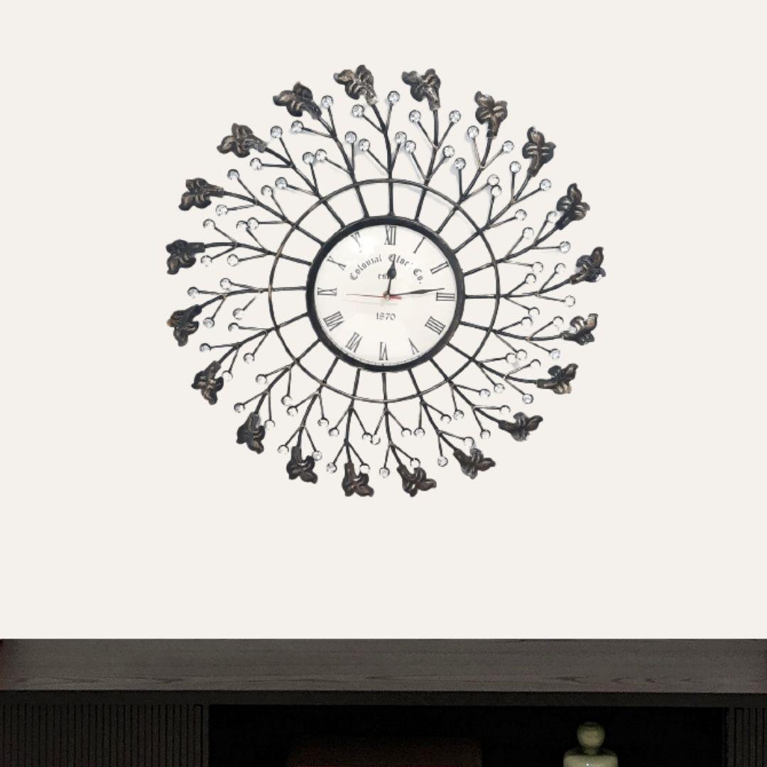 Designer metallic Wall clock with Roman Dial (24 Inches)