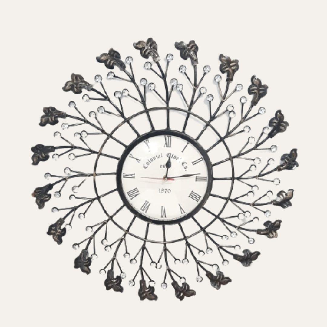 Designer metallic Wall clock with Roman Dial (24 Inches)