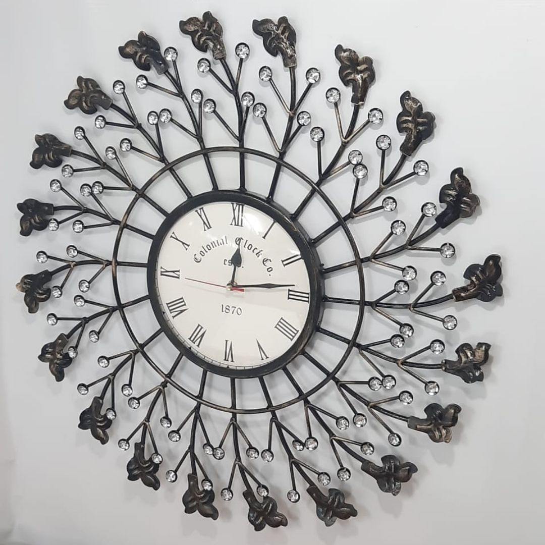 Designer metallic Wall clock with Roman Dial (24 Inches)