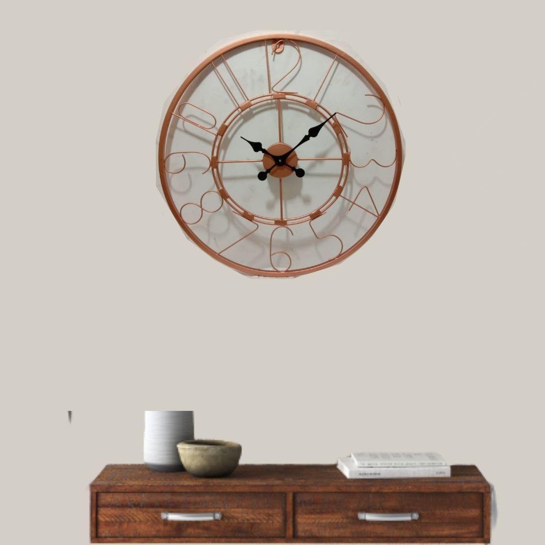 Designer metallic Wall Metal Number Clock (Dia 24 Inches)