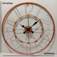 Thumbnail for Designer metallic Wall Metal Number Clock (Dia 24 Inches)
