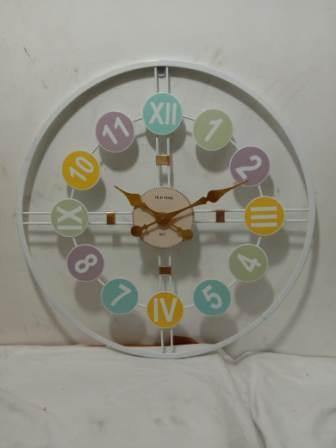 Designer metallic White roman Digit Clock (Dia 24 Inches)