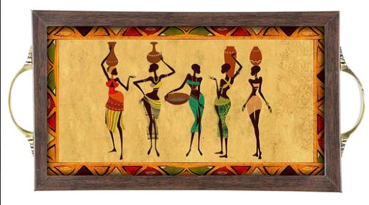 Designer Wooden Tray with Handle (Starting 9x9 Inches)