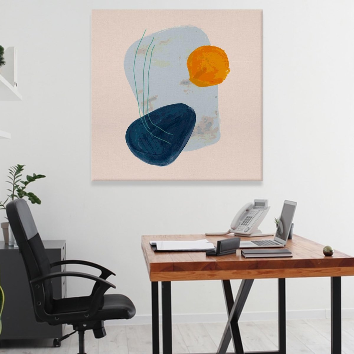 Divided Light Canvas Wall Painting (36 x 36 Inches)