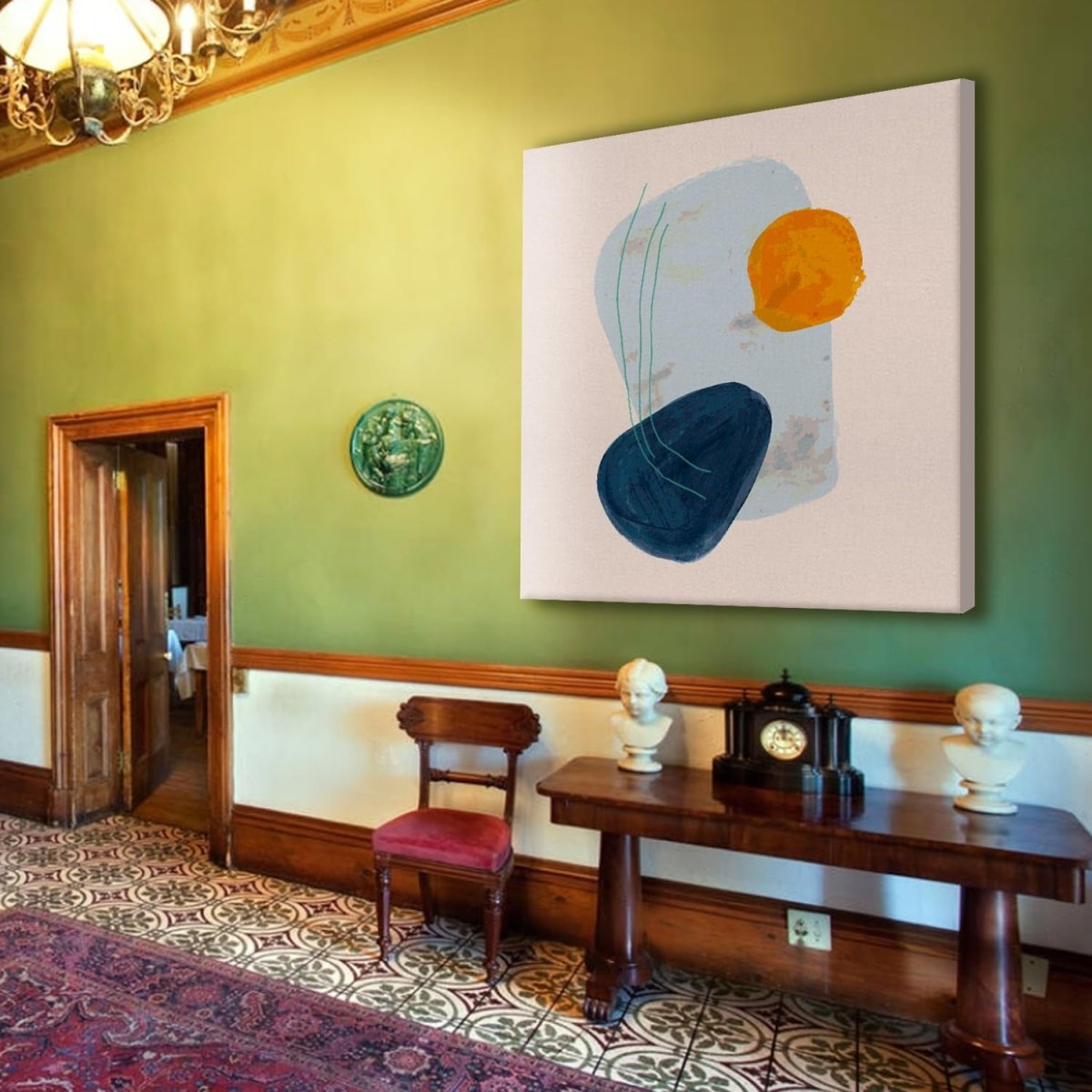 Divided Light Canvas Wall Painting (36 x 36 Inches)