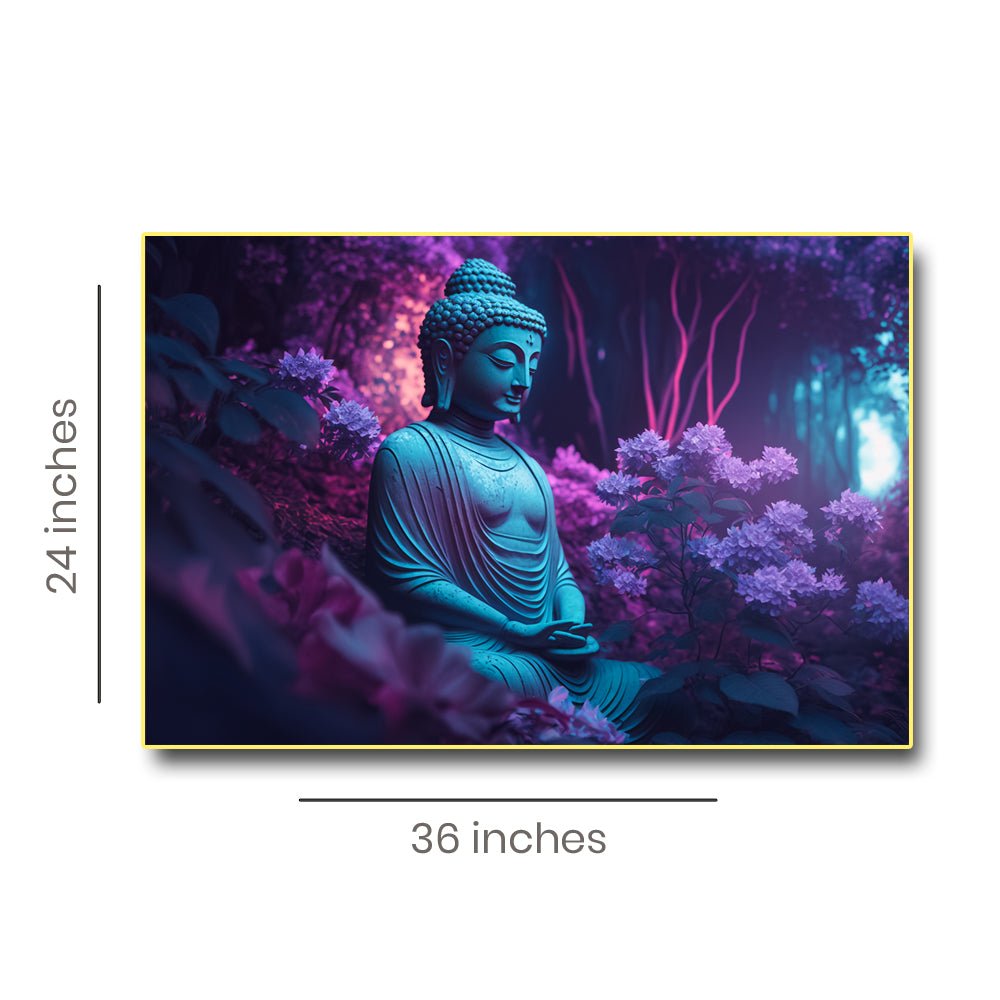Divine Gautam Buddha Canvas Wall Painting (36 x 24 Inches )