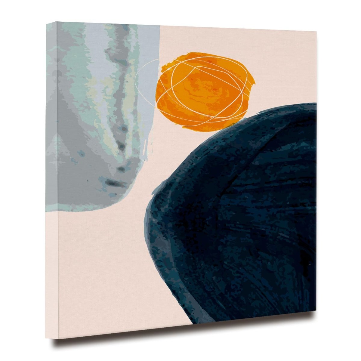 Dual Orbs Canvas Wall Painting (36 x 36 Inches)