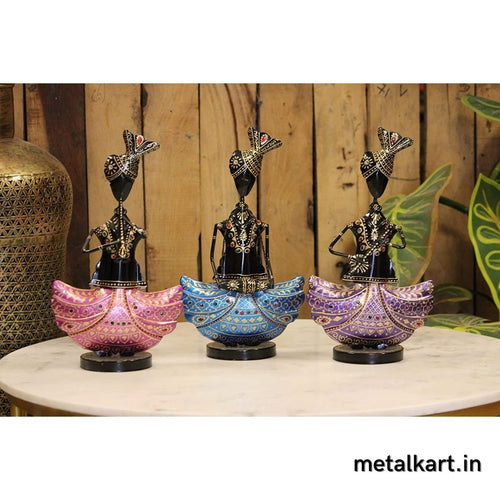 Elegant Colorful Musician Sardar Set of 3 Table décor (09*07*13 Inches approx)