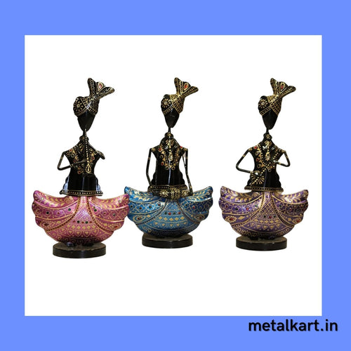 Elegant Colorful Musician Sardar Set of 3 Table décor (09*07*13 Inches approx)