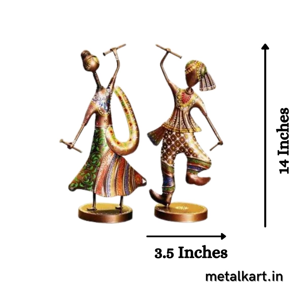 Elegant Traditional Gujrati Dandiya Couple Table décor (08*04*14 Inches)