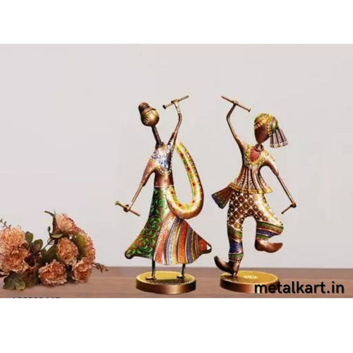 Elegant Traditional Gujrati Dandiya Couple Table décor (08*04*14 Inches)