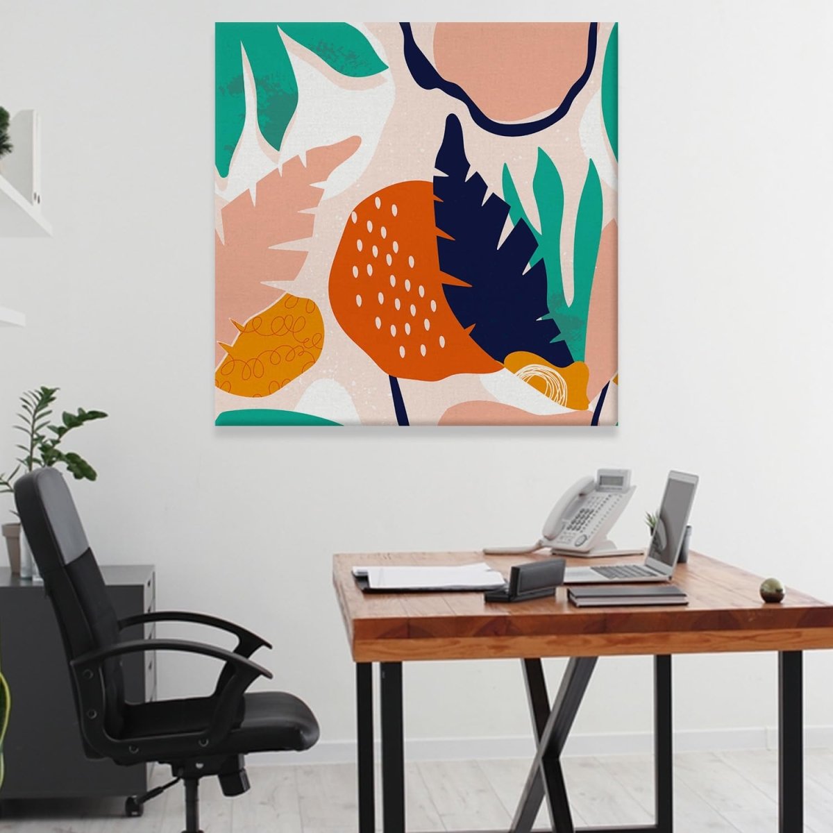 Flourish Canvas Wall Painting (36 x 36 Inches)