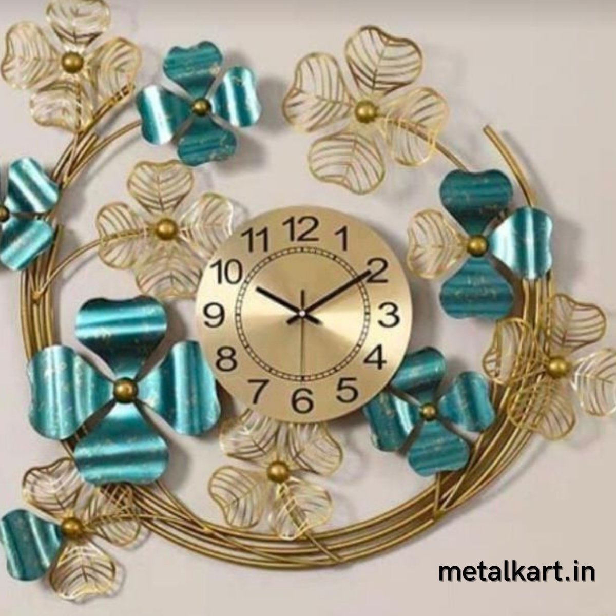 Flowery Moon Wall Clock (30 x 24 Inches)