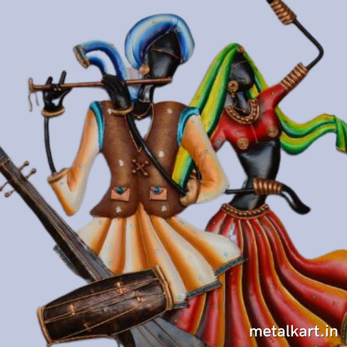 Folk Musicians Metallic Wall Art (24 x 20 Inches)