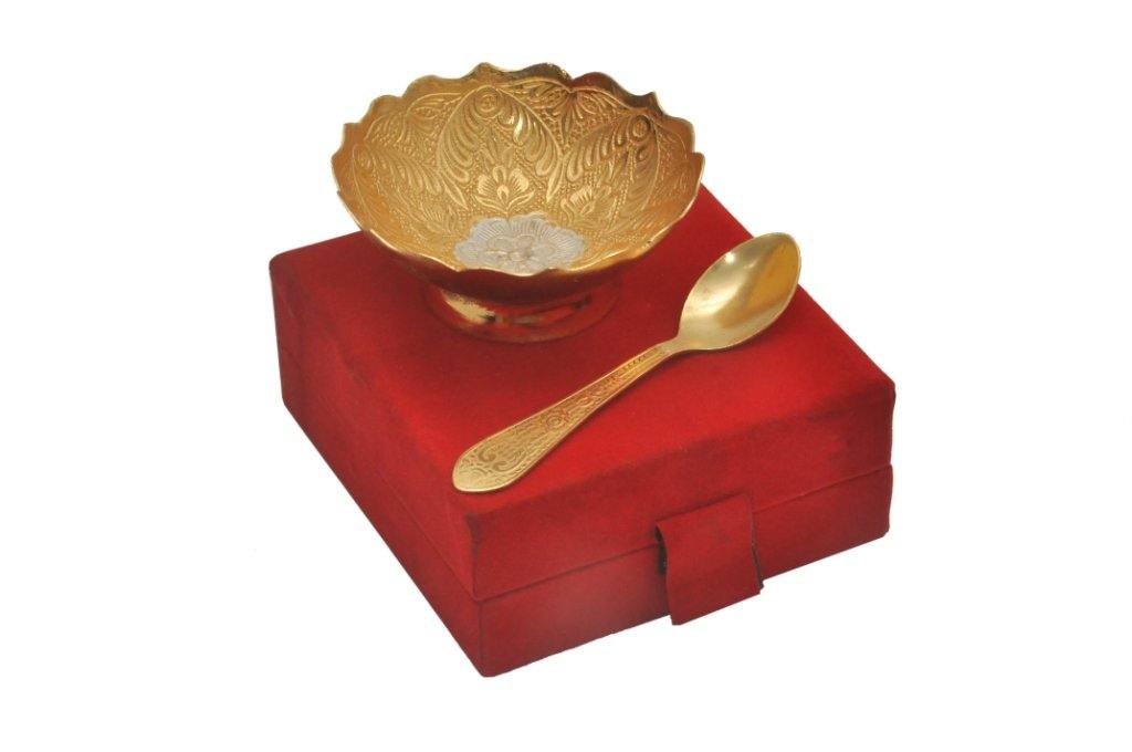 Fruit bowl gift set (Aluminium and Brass)